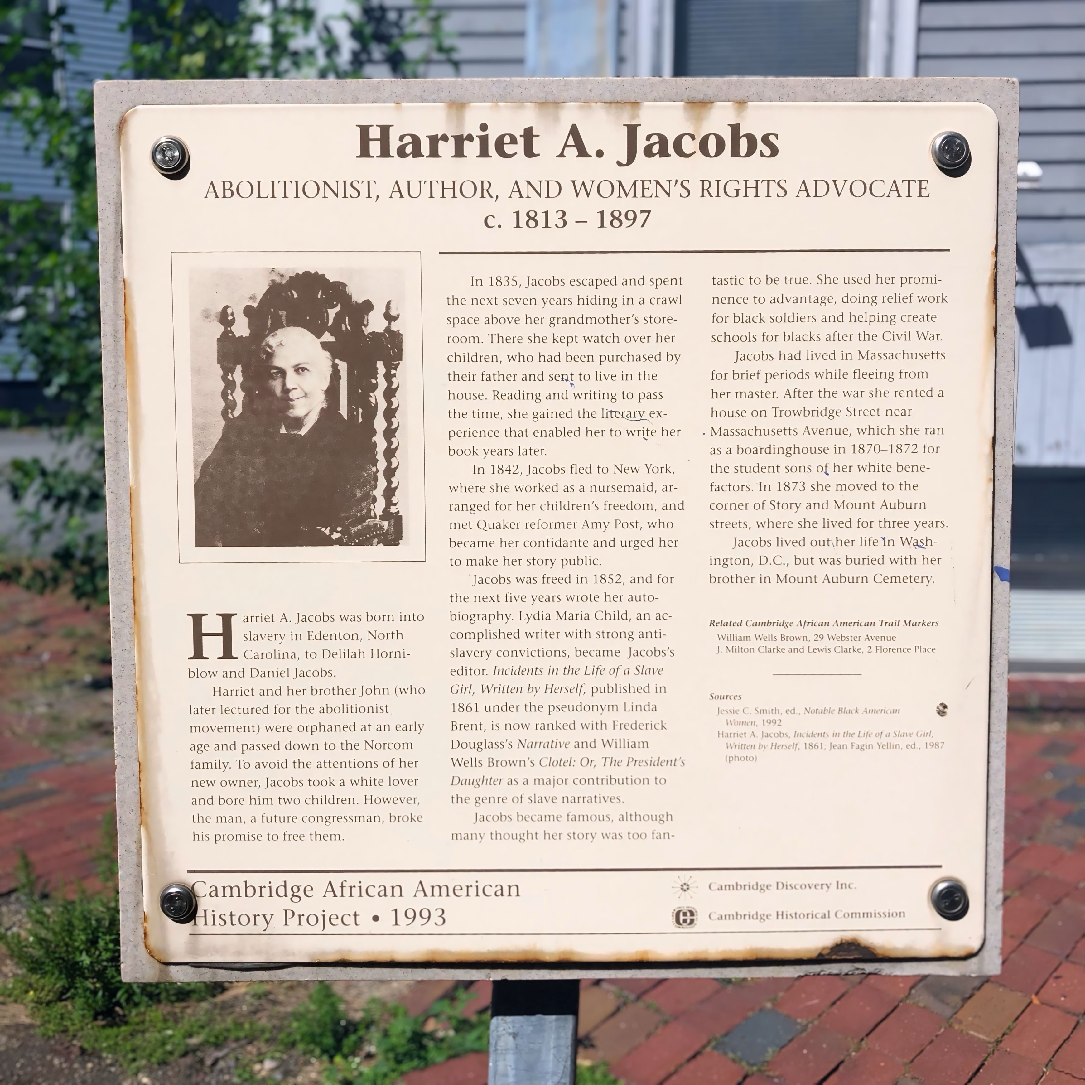 Something written about him outside the boarding house
