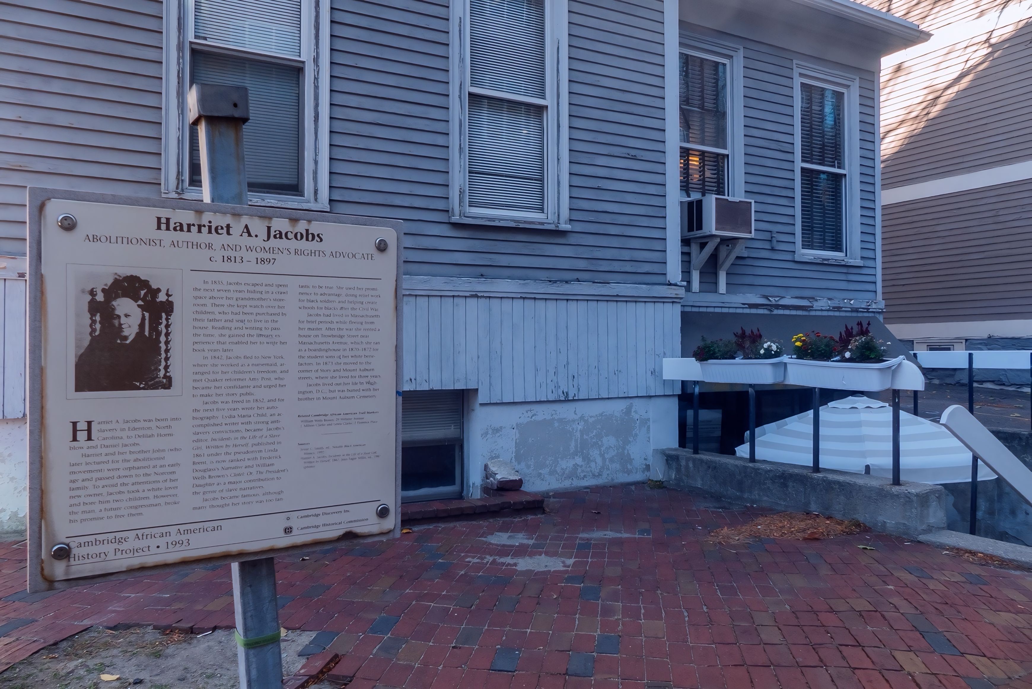 Memorial plaque for Harriet Jacobs